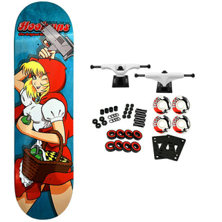 Hook Ups Skateboard Complete Red Riding Hood 8.5" x 32.25" Assorted Colors