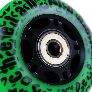 Cheetah Rippers 76mm 89A Green Wheels with Abec 9 Bearings for Razor RipStik