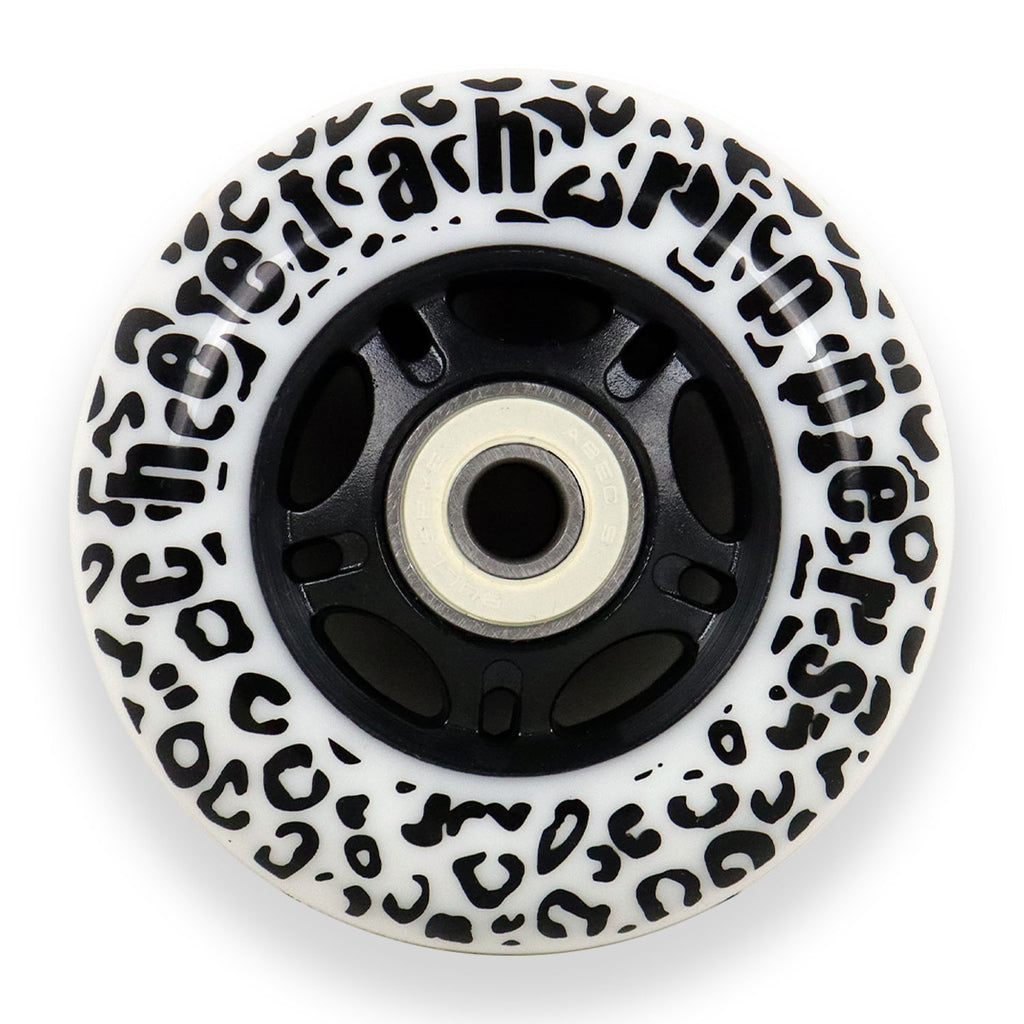 Cheetah Rippers 76mm 89A White Wheels with Abec 9 Bearings for Razor R ...