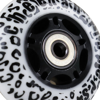 Cheetah Rippers 76mm 89A White Wheels with Abec 9 Bearings for Razor RipStik
