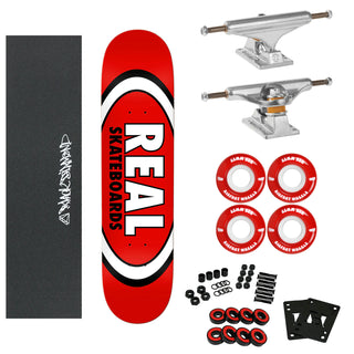 Real Complete Classic Oval Red 8.12" Independent Trucks, Soft Wheels