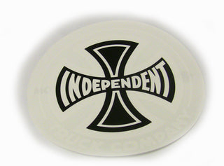 Independent Truck Co Skateboard Cross Large Sticker White Print 10"