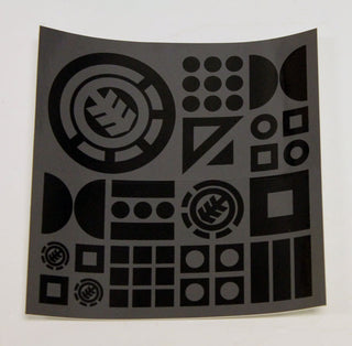 Element Skateboard Sticker Quadrant Black 5 x 5in