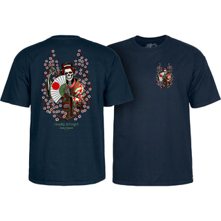 Powell Peralta Skateboard Shirt Sakura Yosozumi Navy