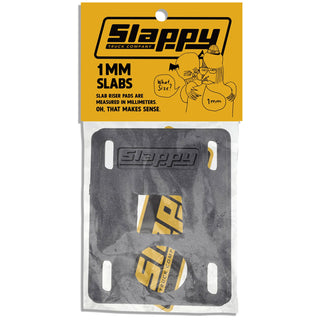 Slappy Skateboard Risers Slappy Slabs Black 1mm