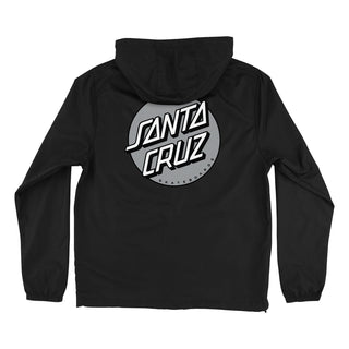 Santa Cruz Skateboards Coat Cruz Hooded Windbreaker Black/Silver