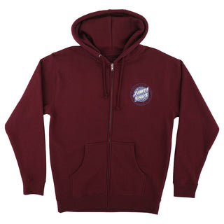 Santa Cruz Skateboards Hoody Mas Loco Dot Zip Maroon