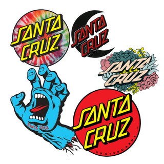 Santa Cruz Sticker 5-Pack Screaming Hand Dot Logos