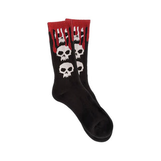 Zero Skateboards Socks 3 Skull Blood Black