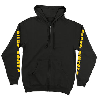 Santa Cruz Skateboards Hoody Speed Wheels Skull Zip Black