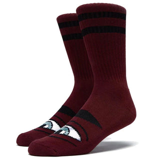 Toy Machine Skateboards Socks Sect Eye Burgundy Adult Crew