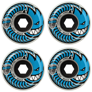 Spitfire Skateboard Wheels 80HD Conical Full 54mm Clear with Bronson Pro G3 Bearings