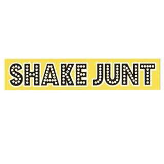 Shake Junt Skateboard Sticker Stretch Logo Yellow 6" x 1.25"