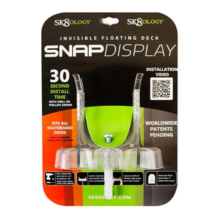 Sk8ology Snap Skateboard Deck Hanger Clear Hanging Display Mount