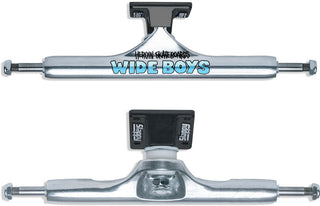 Slappy x Heroin Skateboard Trucks ST1 Hollow Wide Boys 11.0" Silver/Black Pair