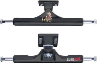 Slappy x Curb Killer Skateboard Trucks ST1 Inverted Matte Black 9.0" Pair
