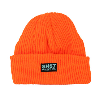 Snot Wheel Co. Beanie Label Orange