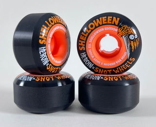 Snot Wheel Co. Skateboard Wheels 55mm Shelloween Boogerthane 99A Black/Orange