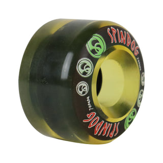 Longboard Wheels 70mm 82A Clear Rearset  "Spindog" Graphic