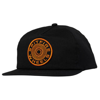 Spitfire Wheels Hat Classic 87 Swirl Patch Snapback Black/Orange