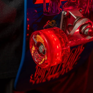Slime Balls x Stranger Things Skateboard Wheels 66mm Hellfire Club Light Ups 78A With Bearings