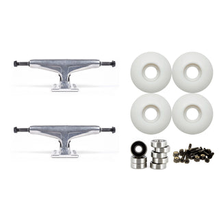 Tensor Aluminum (8.0") Skateboard Trucks 52mm Wheels and Bearings Combo Package