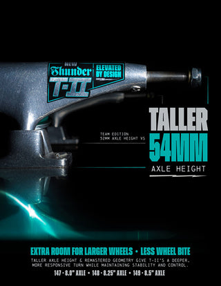 Thunder Skateboard Trucks Nicole Hause T-II Malice 148 (8.25") Black