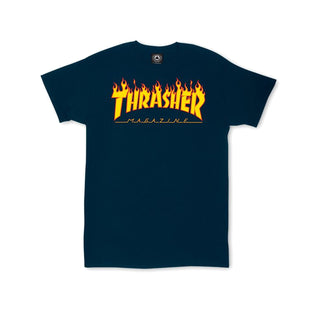 Thrasher Magazine Shirt Flame Navy