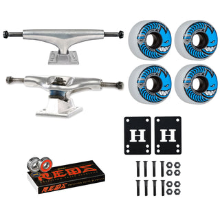 Thunder Skateboard Trucks 161 (9.125") Spitfire 56mm Cruiser Wheels, Bones Reds