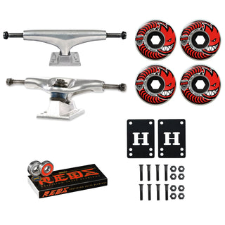 Thunder Skateboard Trucks 151 (8.75") Spitfire 54mm Cruiser Wheels, Bones Reds