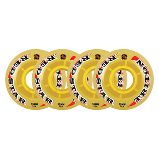Redstar Roller Hockey Wheels - Triton 59mm 76A Yellow (4-Pack)