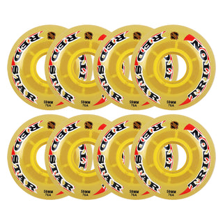 Redstar Roller Hockey Wheels - Triton 59mm 76A Yellow (8-Pack)