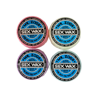 Mr. Zogs Sex Wax Original Tropical Water Surf Wax 4-Pack