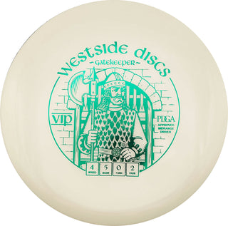 Westside Disc Golf VIP Gatekeeper Midrange Disc 4/5/0/2 White/Green 177 grams