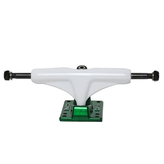 Core Hollow Trucks 5.0 (7.75") White With Green Base (Hollow Kingpin)