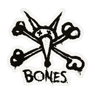 Bones Wheels Skateboard Ramp Size Sticker Vato Logo Die Cut White 12" x 12"