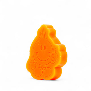 World Industries Skateboard Wax Flameboy Orange with Sticker
