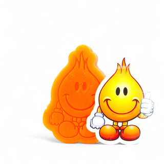 World Industries Skateboard Wax Flameboy Orange with Sticker