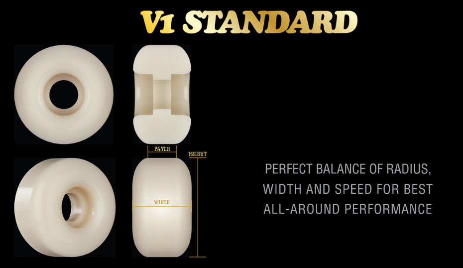 Bones Skateboard Wheels 54mm X-Formula Standard V1 97A White