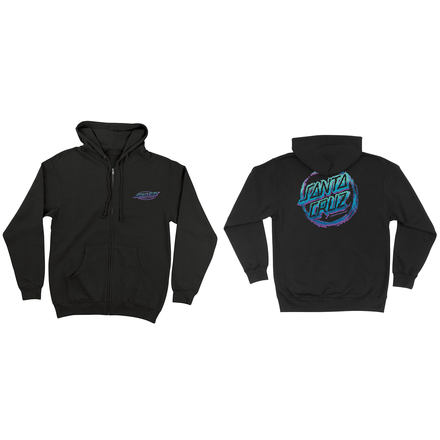 santa cruz throwdown hand black hoodie