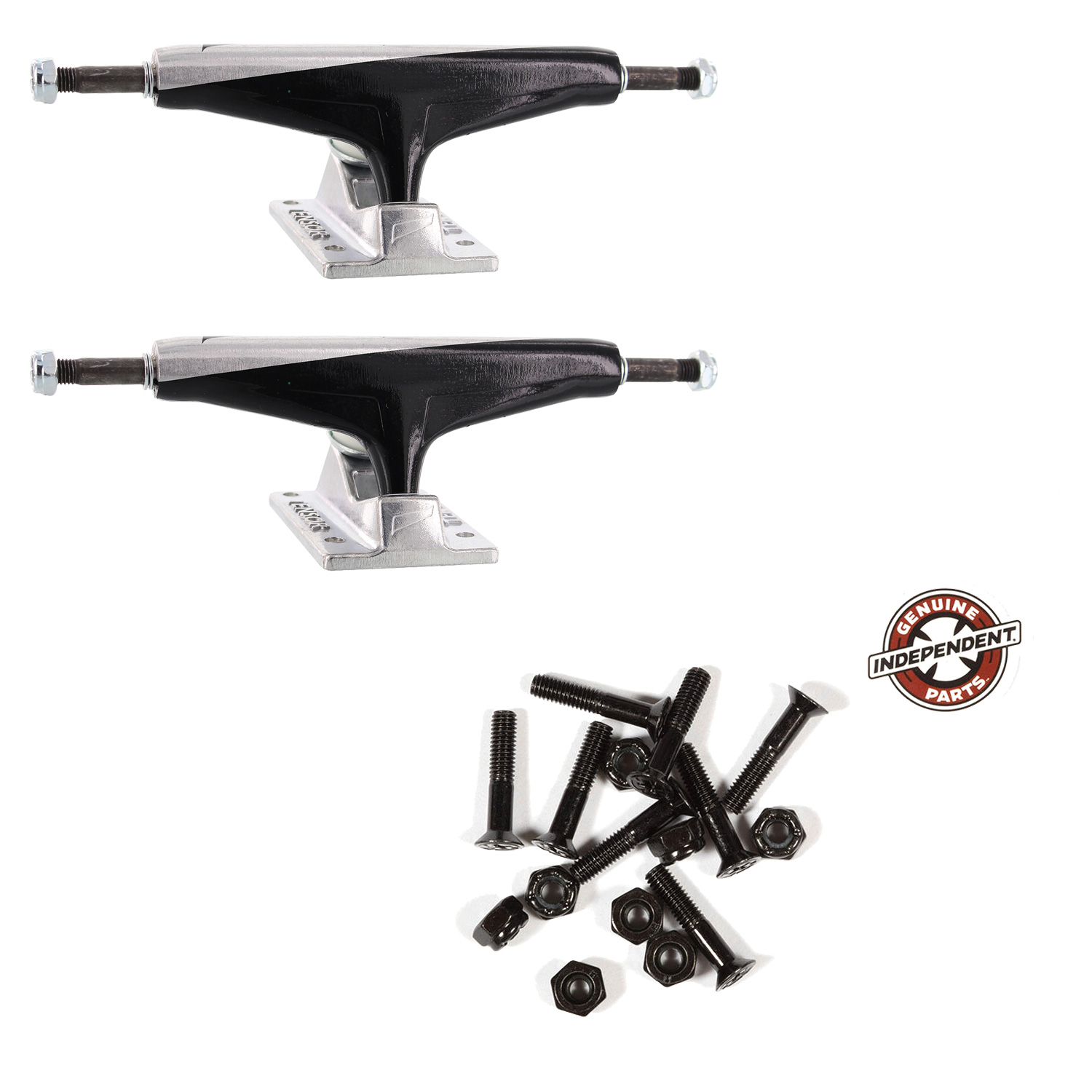 Tensor Skateboard Trucks Aluminum Slash Zered 8.25" with 1" Hardware 