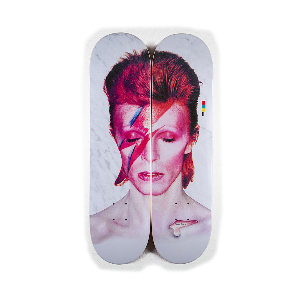 Color Bars X David Bowie Skateboard 2 Deck Set Aladdin Sane Collectors Edition
