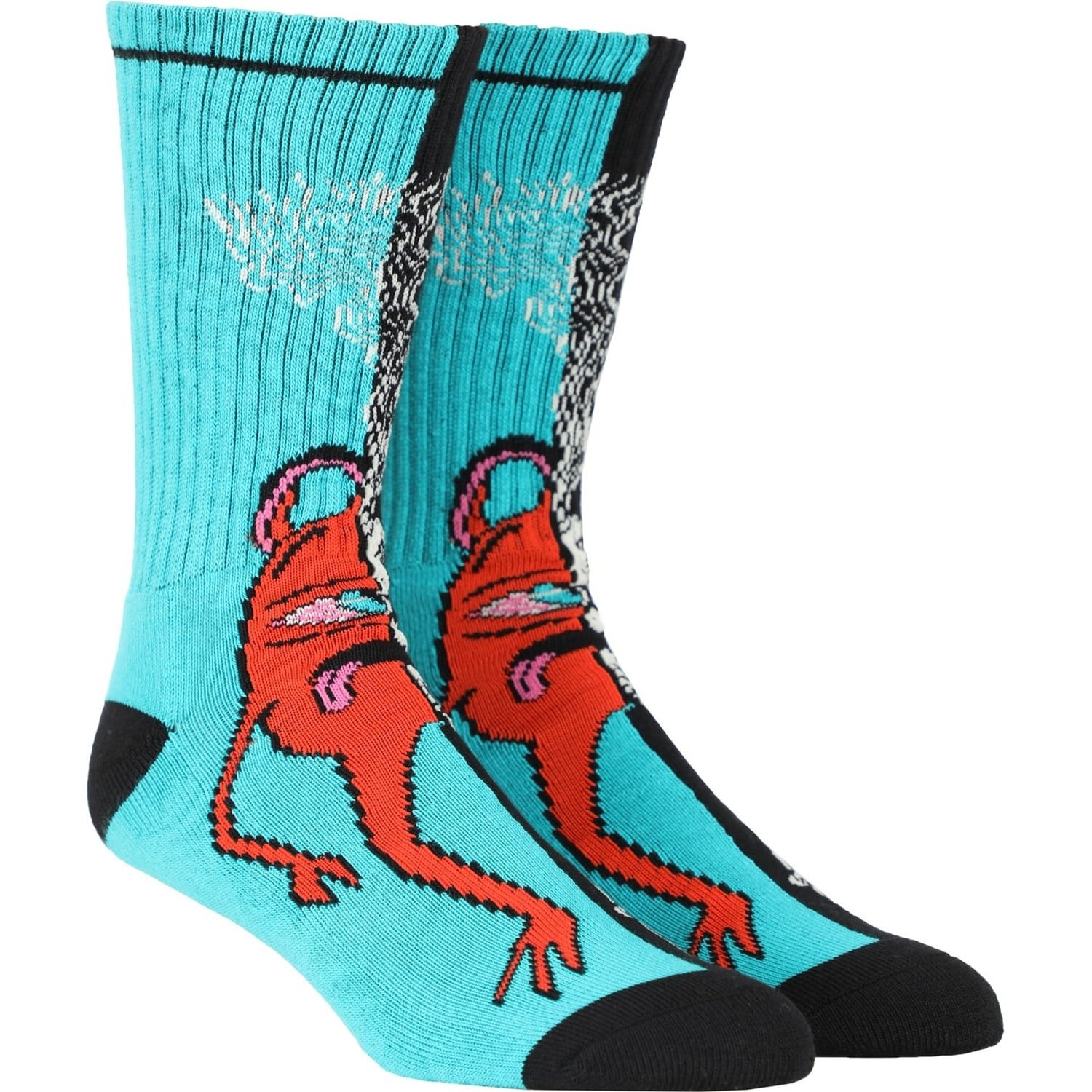 Toy Machine Skateboard Socks Split Crew Multi Color Pair Ebay