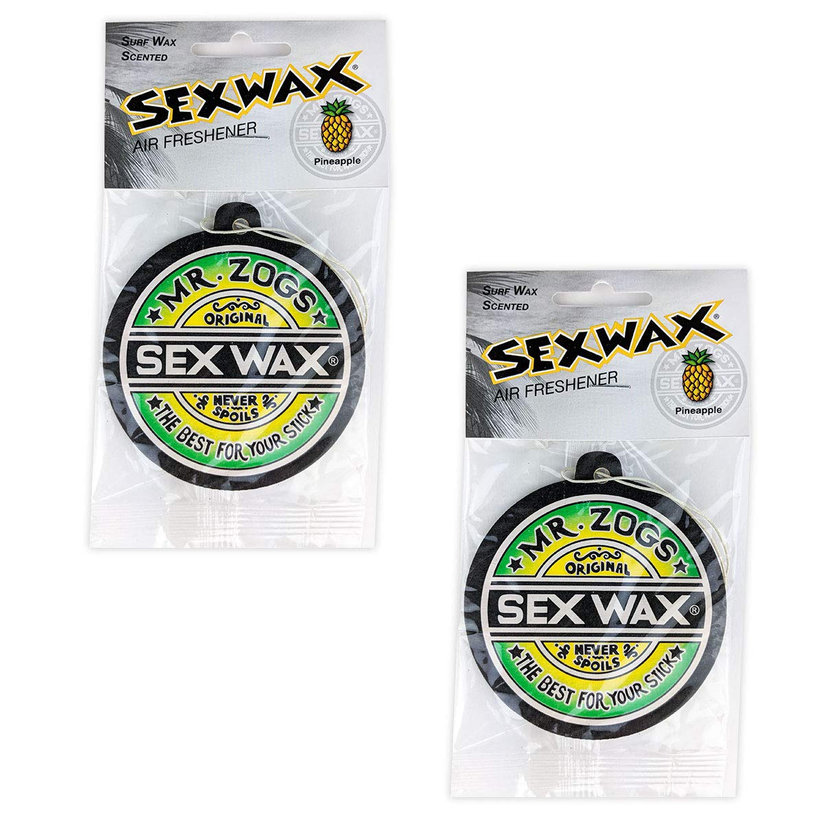 Sex Wax Surf Board Wax Style Air Freshener 3 2 Pack Pineapple Scent Ebay 2397