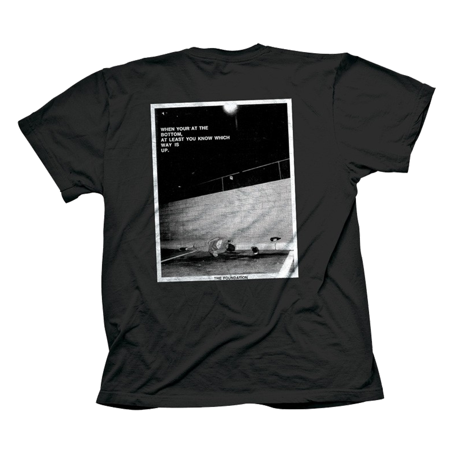 Foundation Skateboard Tee Shirt At the Bottom Black | eBay