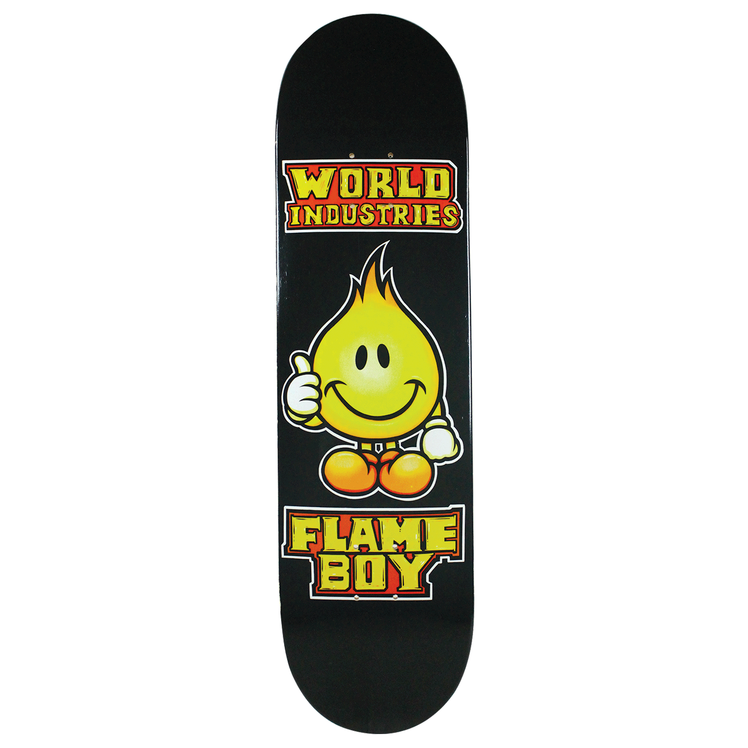 World Industries Skateboard Deck Solid Gold Flameboy 8.3